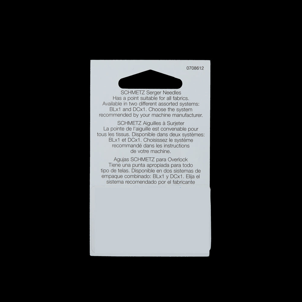 Schmetz Overlock/Serger DCx1 Machine Needles - Assorted Sizes - 5 ct Detail