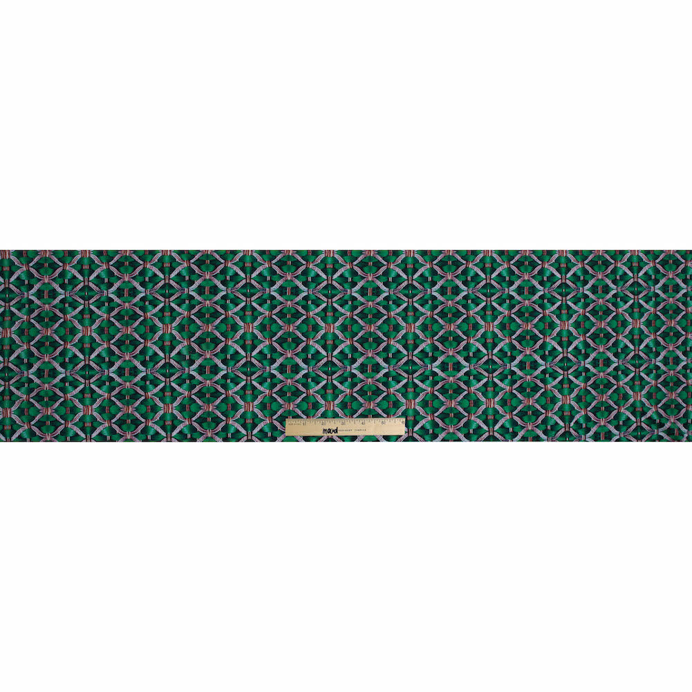 Compression Swimwear Tricot, UV Protective with Aloe Vera Microcapsules - Green Woven Ropes - Caye Collection Folded Compression Swimwear Tricot, UV Protective with Aloe Vera Microcapsules - Green Woven Ropes - Caye Collection Folded