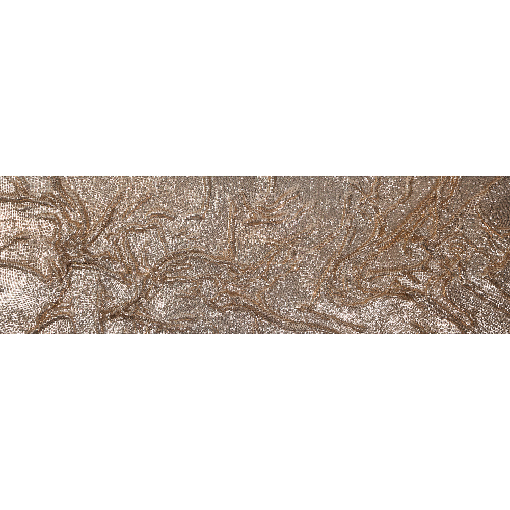 Mood Exclusive Joan Rose Gold Tubular Chainmail Fabric Mood Exclusive Joan Rose Gold Tubular Chainmail Fabric