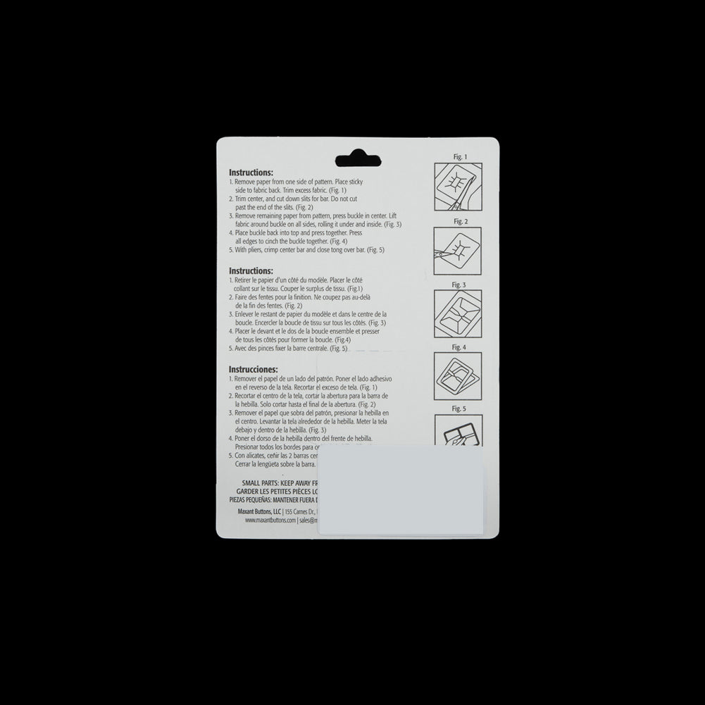 Maxant Rectangular Buckle Cover Kit - 1.5" Detail Maxant Rectangular Buckle Cover Kit - 1.5" Detail