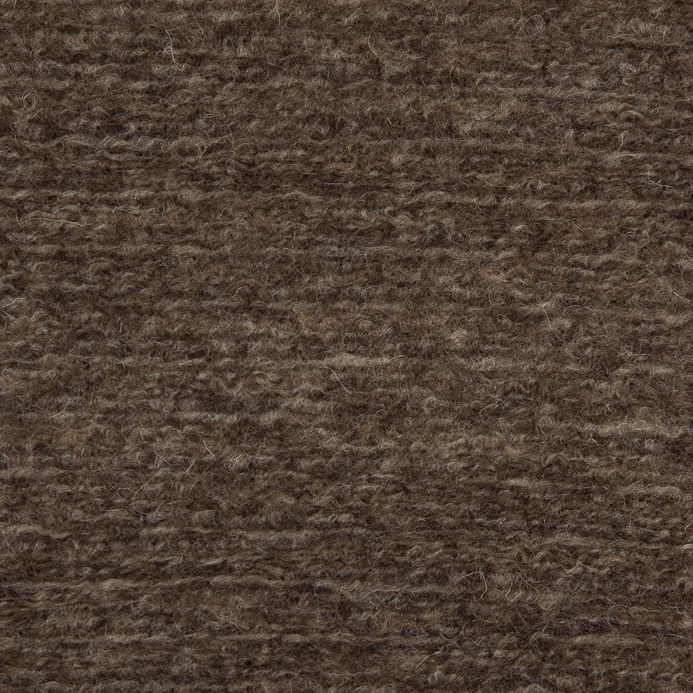 Wool Knit - Brown Striated - Designer Deadstock Detail Wool Knit - Brown Striated - Designer Deadstock Detail