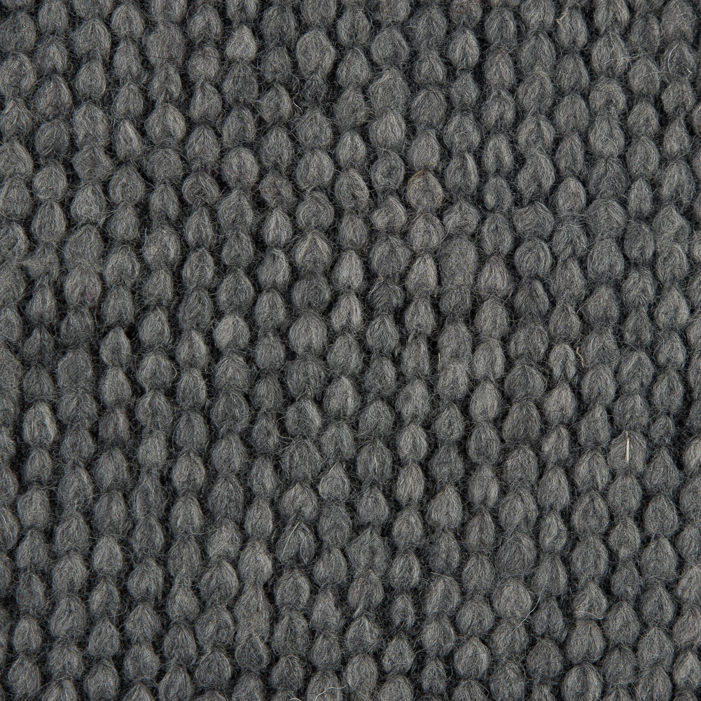 Chunky Wool Knit with Brushed Back - Gray - Designer Deadstock Detail Chunky Wool Knit with Brushed Back - Gray - Designer Deadstock Detail