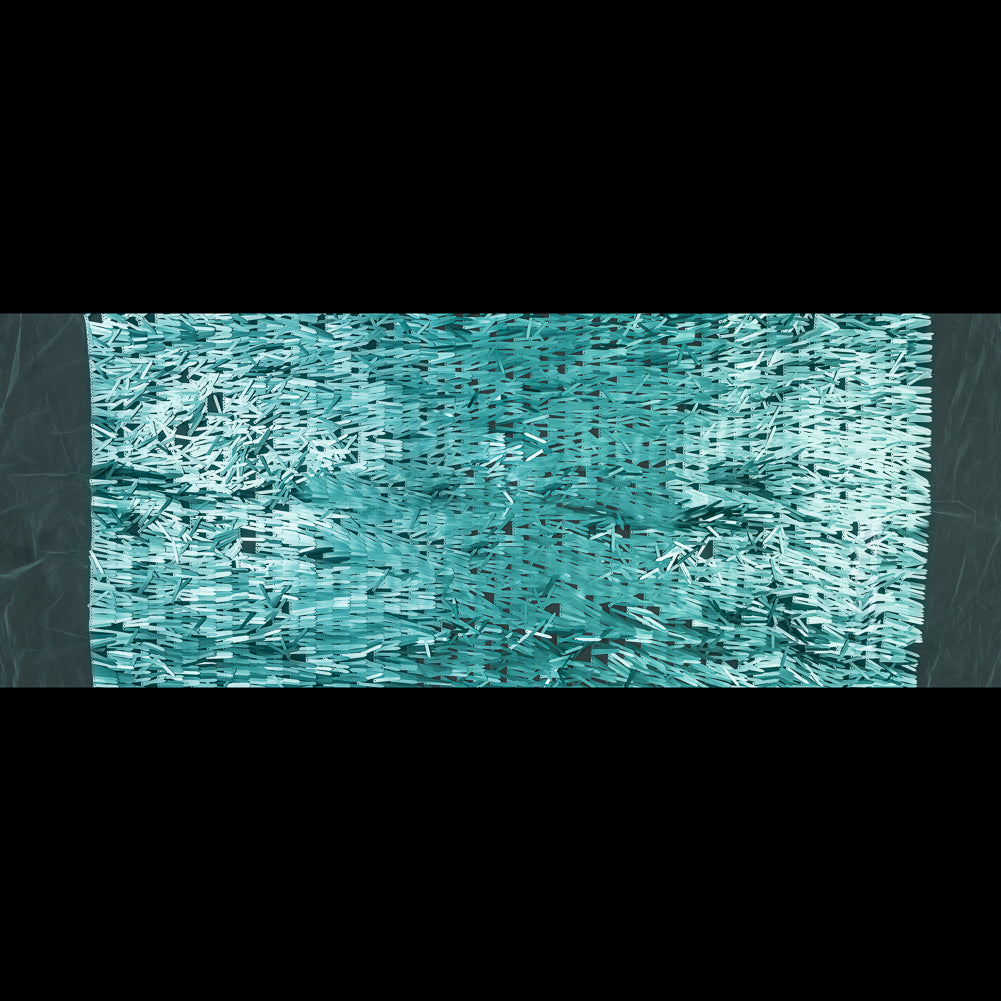Soft Tulle with Fringe Sequins - Dull Mint - Phryne Collection Folded Soft Tulle with Fringe Sequins - Dull Mint - Phryne Collection Folded