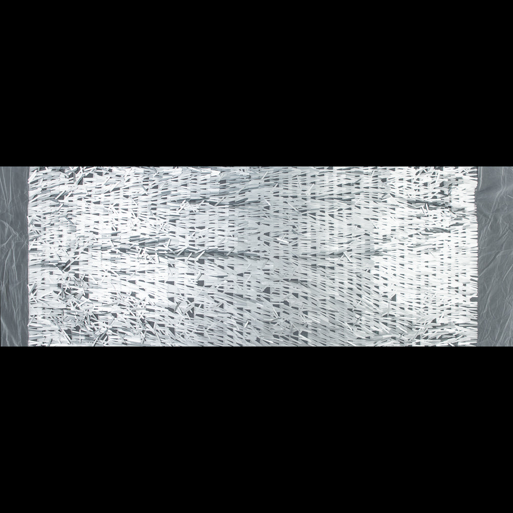Soft Tulle with Fringe Sequins - Dull Silver - Phryne Collection Folded Soft Tulle with Fringe Sequins - Dull Silver - Phryne Collection Folded