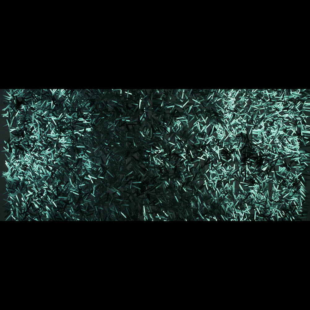 Soft Tulle with Fringe Sequins - Dull Emerald - Phryne Collection Folded Soft Tulle with Fringe Sequins - Dull Emerald - Phryne Collection Folded