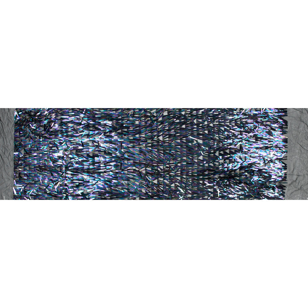 Soft Tulle with Fringe Sequins - Shiny Oil Slick - Phryne Collection Folded Soft Tulle with Fringe Sequins - Shiny Oil Slick - Phryne Collection Folded