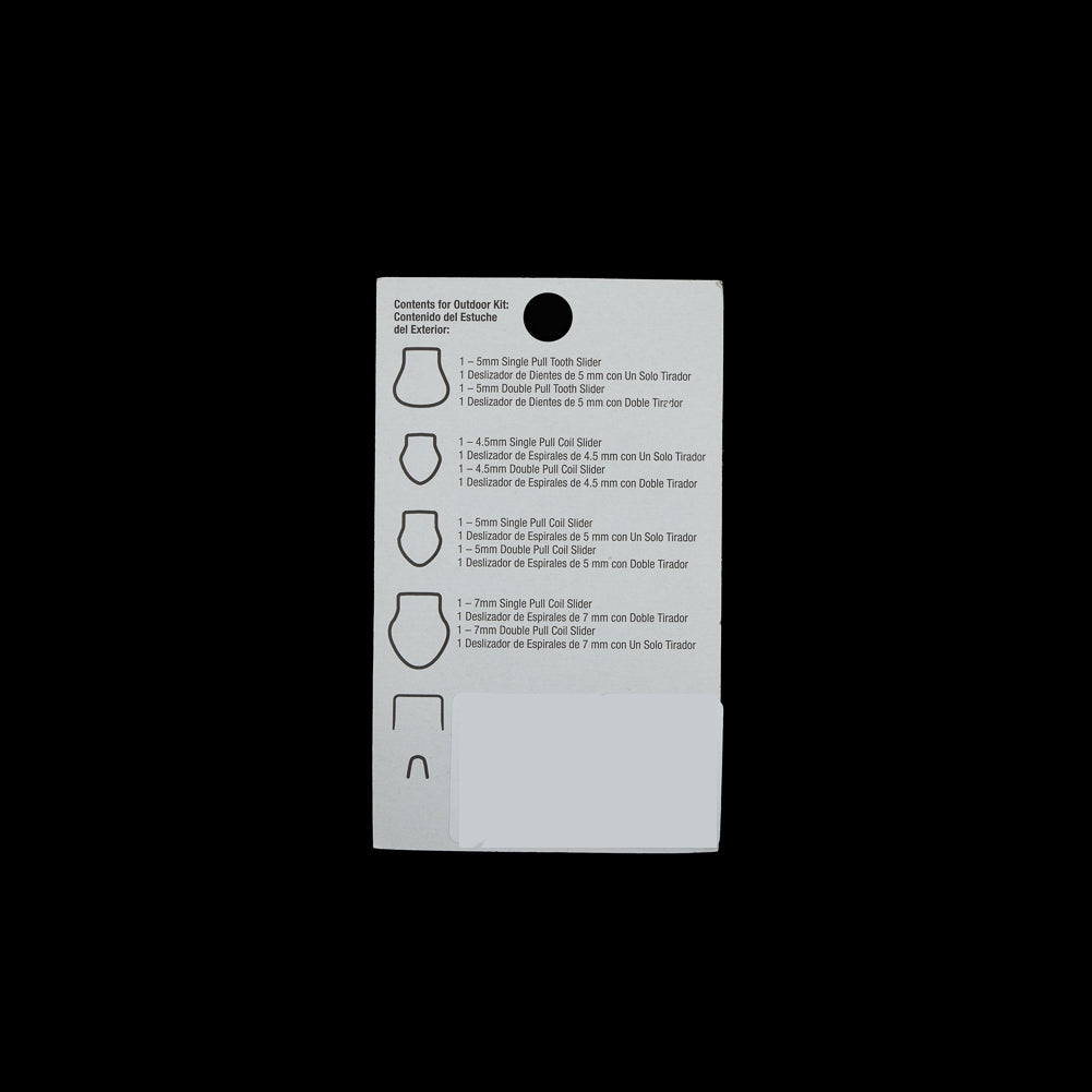 Outdoor Zipper Repair Kit - Assorted Sizes Detail Outdoor Zipper Repair Kit - Assorted Sizes Detail