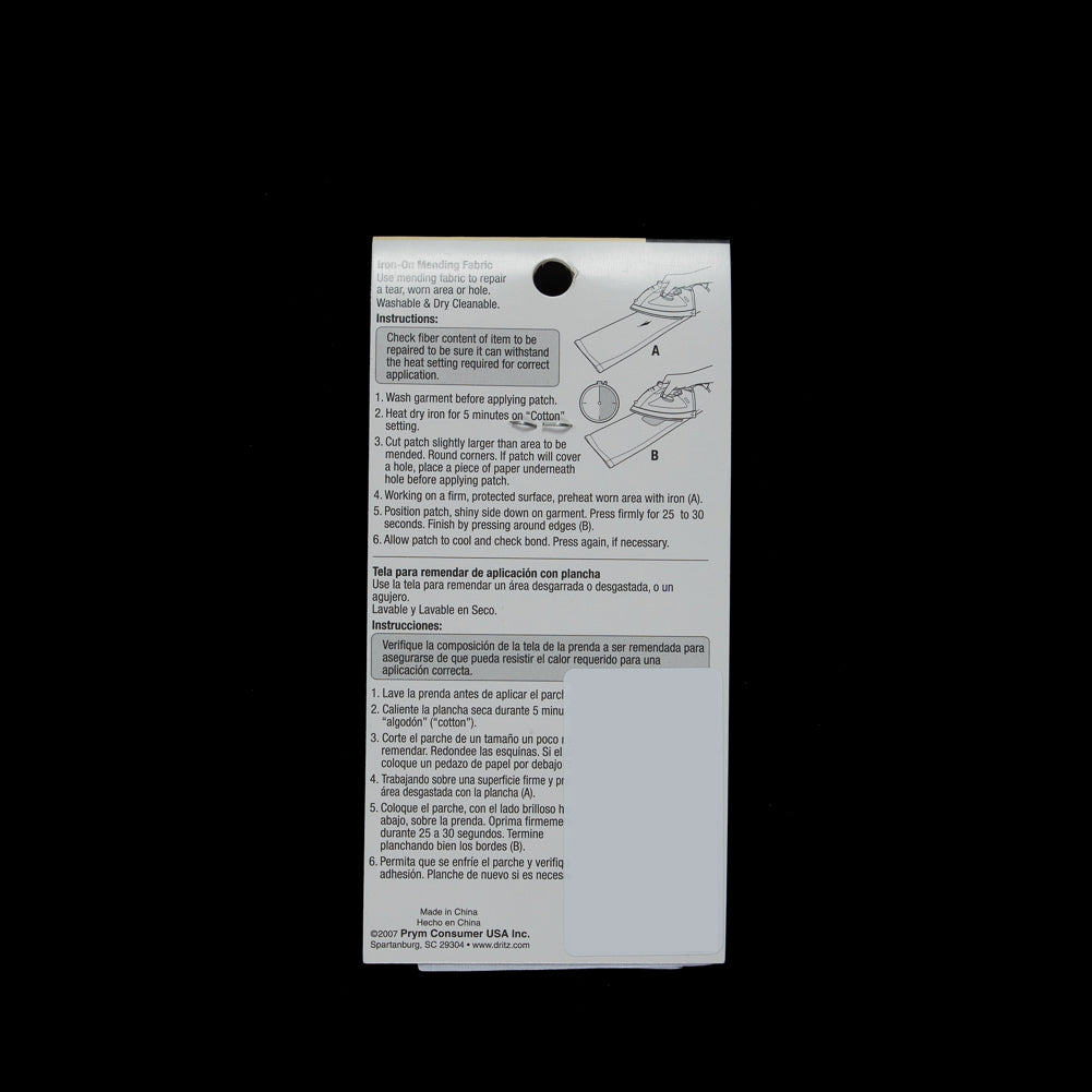 Dritz White Iron-On Mending Fabric - 6" x 13" Detail Dritz White Iron-On Mending Fabric - 6" x 13" Detail