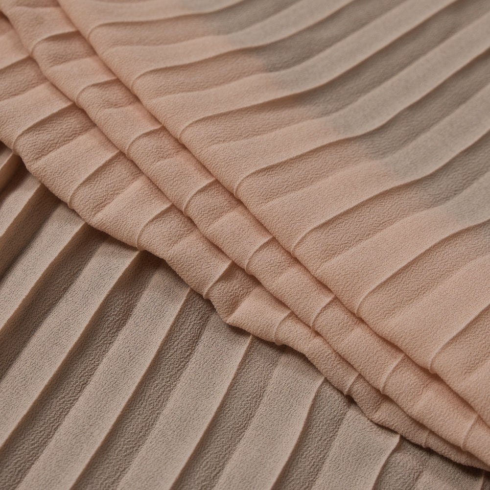 Accordion Pleated Chiffon - Beige - Etereo Collection Detail Accordion Pleated Chiffon - Beige - Etereo Collection Detail