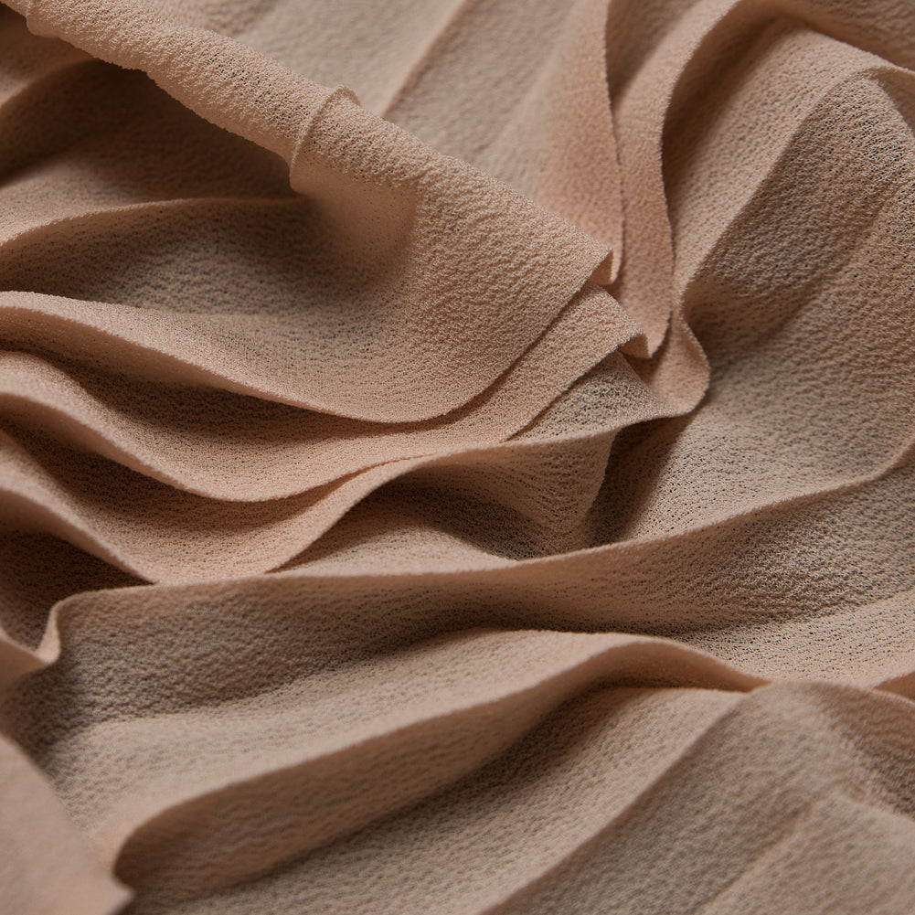 Accordion Pleated Chiffon - Beige - Etereo Collection Full Accordion Pleated Chiffon - Beige - Etereo Collection Full
