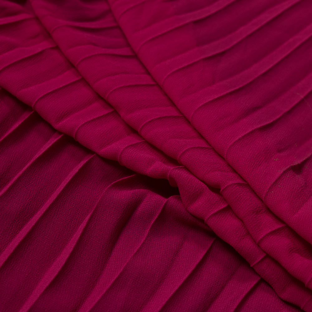 Accordion Pleated Chiffon - Bittersweet - Etereo Collection Detail Accordion Pleated Chiffon - Bittersweet - Etereo Collection Detail