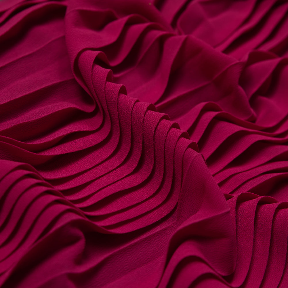 Accordion Pleated Chiffon - Bittersweet - Etereo Collection Accordion Pleated Chiffon - Bittersweet - Etereo Collection