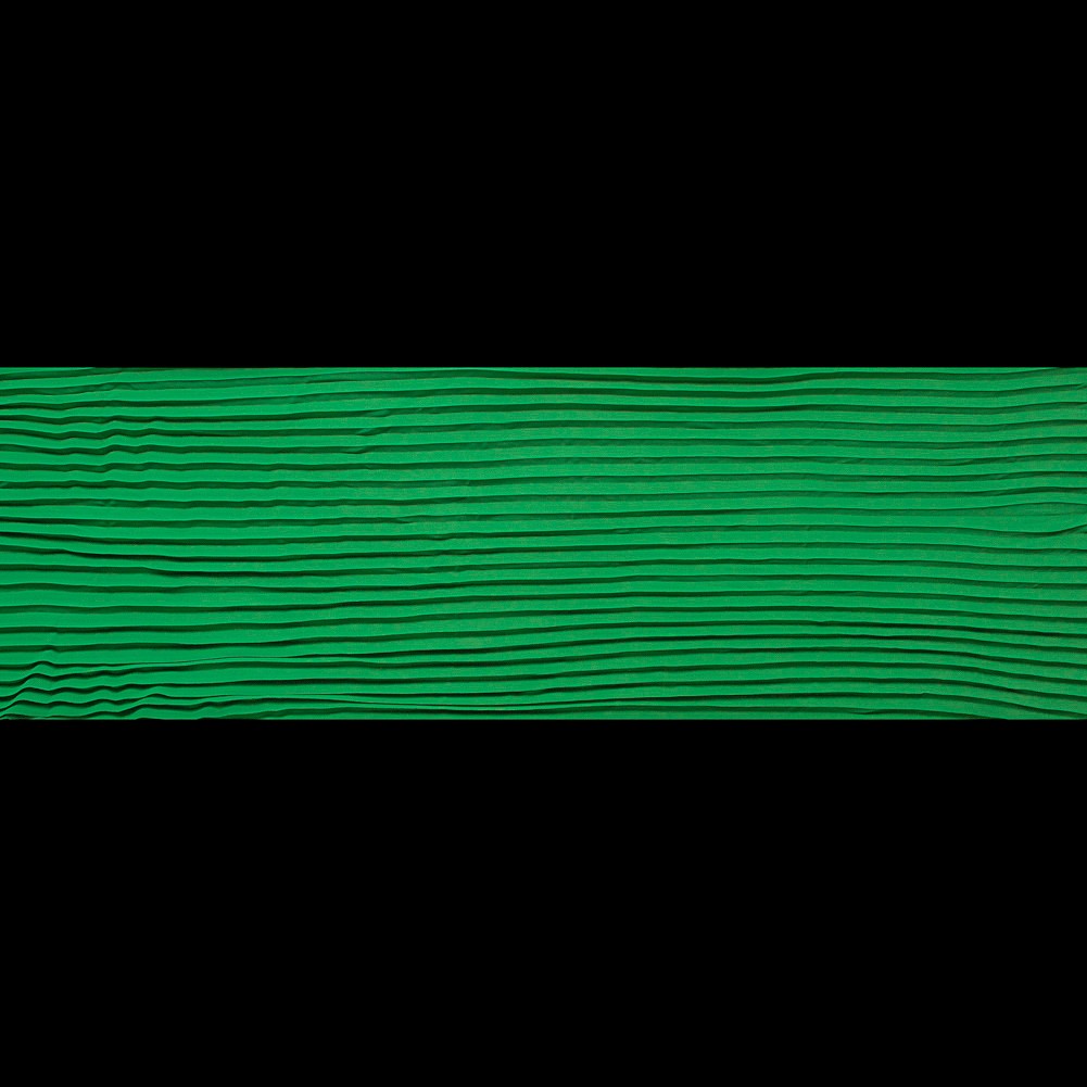 Accordion Pleated Chiffon - Kelly Green - Etereo Collection Full Accordion Pleated Chiffon - Kelly Green - Etereo Collection Full