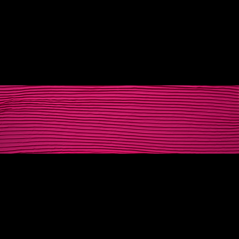 Accordion Pleated Chiffon - Neon Fuchsia - Etereo Collection Folded Accordion Pleated Chiffon - Neon Fuchsia - Etereo Collection Folded