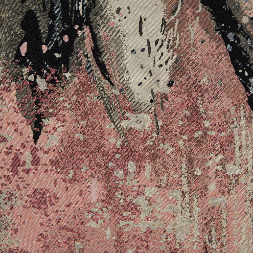 Pink, Beige and Black Abstract Jacquard Full Pink, Beige and Black Abstract Jacquard Full