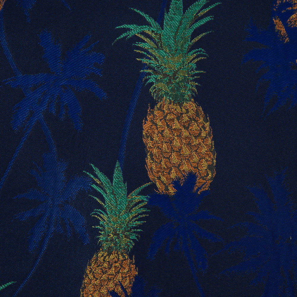 Royal Blue Pineapple Polyester Jacquard Detail Royal Blue Pineapple Polyester Jacquard Detail