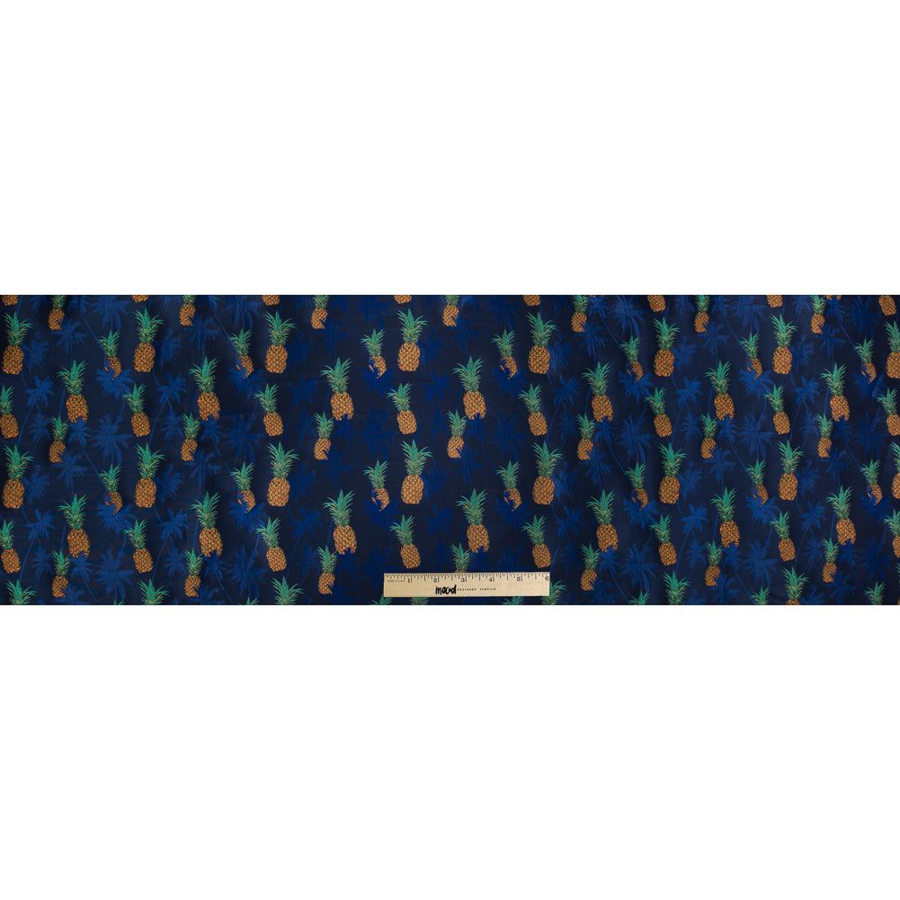 Royal Blue Pineapple Polyester Jacquard Full Royal Blue Pineapple Polyester Jacquard Full