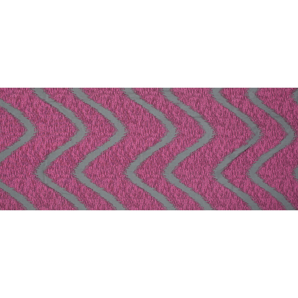 Organza Burnout Jacquard - Pink Chevron Folded Organza Burnout Jacquard - Pink Chevron Folded