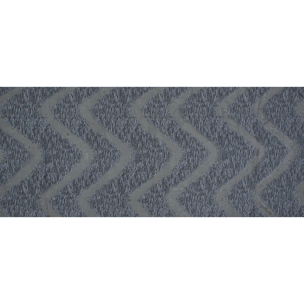 Organza Burnout Jacquard - Gray Chevron Folded Organza Burnout Jacquard - Gray Chevron Folded
