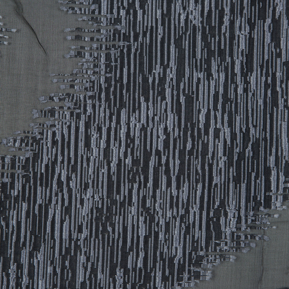 Organza Burnout Jacquard - Gray Chevron Full Organza Burnout Jacquard - Gray Chevron Full