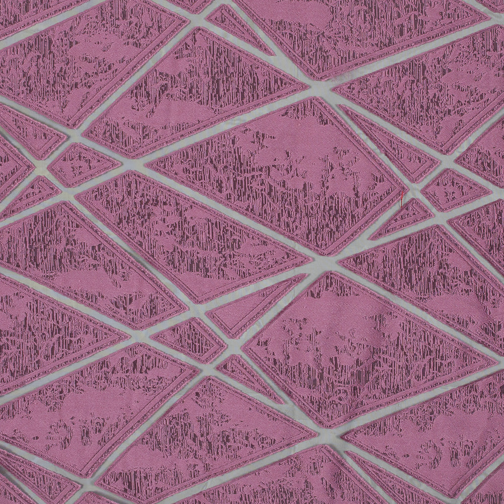 Pink Geometric Burnout Jacquard
