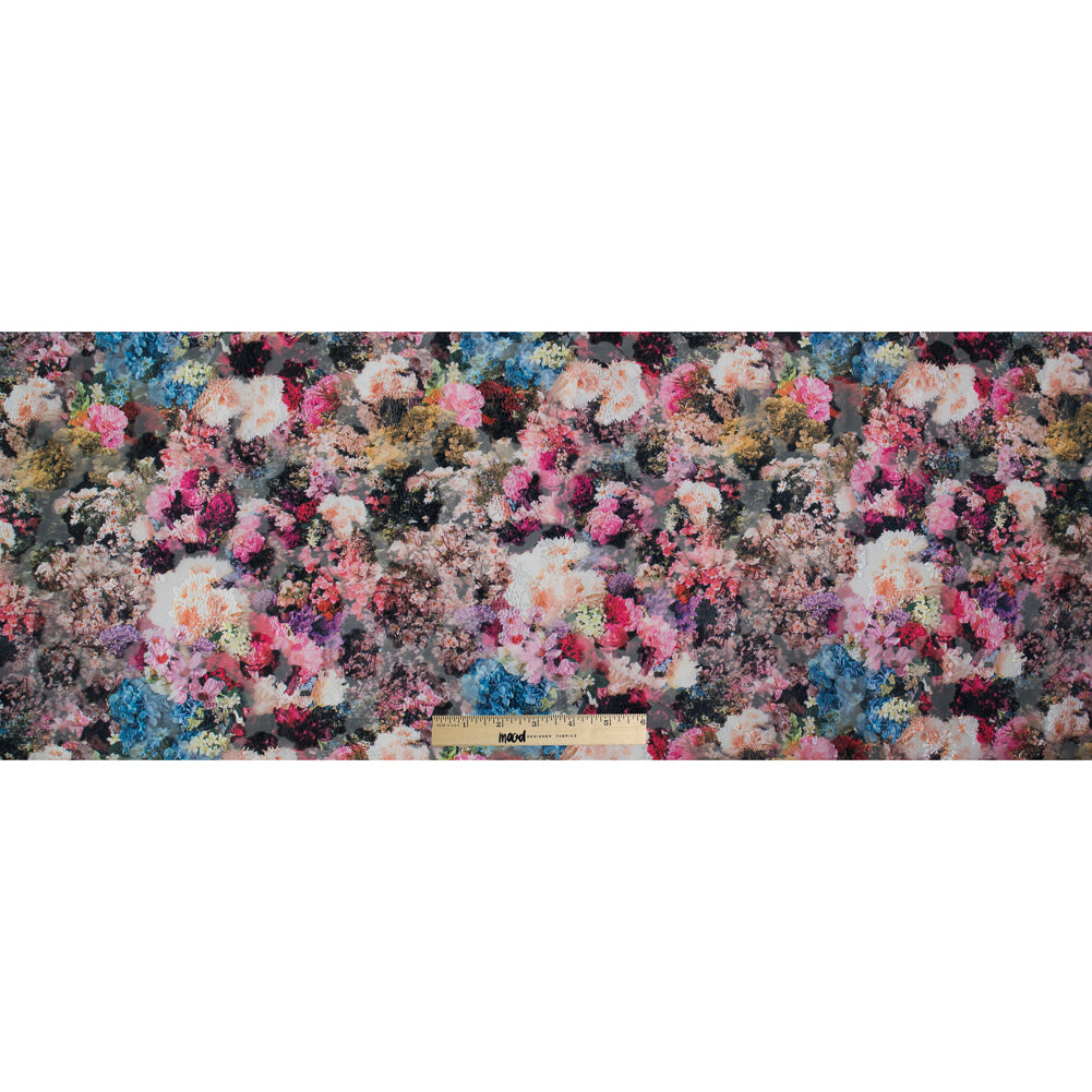 Floral Printed Burnout Organza Jacquard Folded Floral Printed Burnout Organza Jacquard Folded