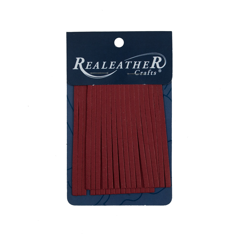 Realeather Red Deerskin Fringe Trim Realeather Red Deerskin Fringe Trim