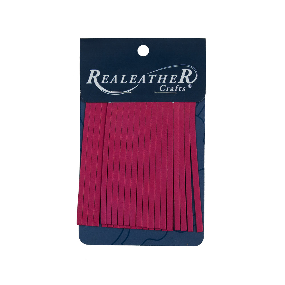 Realeather Fuchsia Deerskin Fringe Trim Realeather Fuchsia Deerskin Fringe Trim