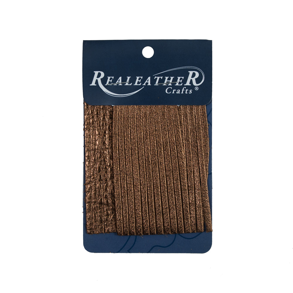 Realeather Metallic Bronze Deerskin Fringe Trim Realeather Metallic Bronze Deerskin Fringe Trim