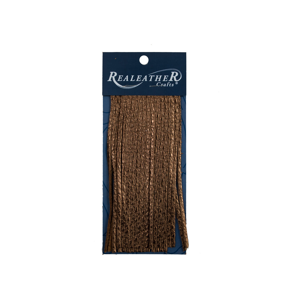 Realeather Metallic Bronze Deerskin Fringe Trim Realeather Metallic Bronze Deerskin Fringe Trim