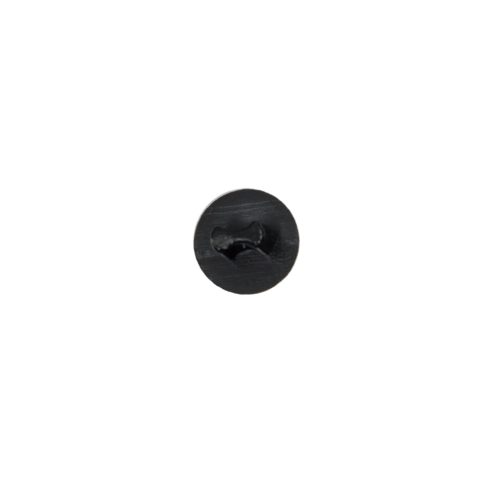 Black Domed Plastic Shank Back Button - 17L/10.5mm Detail Black Domed Plastic Shank Back Button - 17L/10.5mm Detail