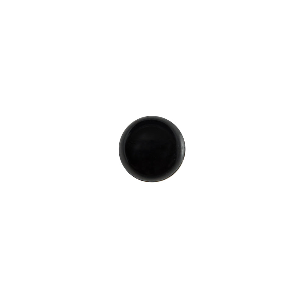 Black Domed Plastic Shank Back Button - 17L/10.5mm Black Domed Plastic Shank Back Button - 17L/10.5mm