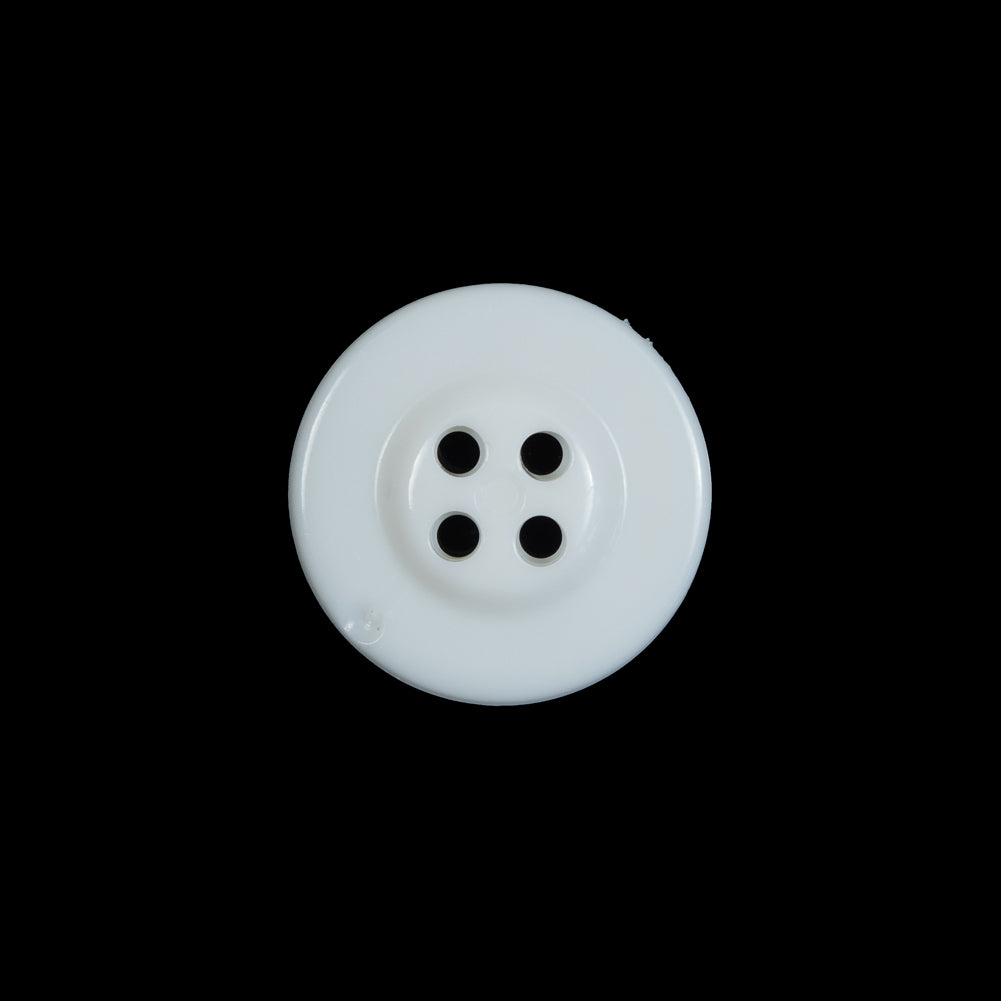White Plastic Anchor 4-Hole Button - 28L/18mm Detail White Plastic Anchor 4-Hole Button - 28L/18mm Detail