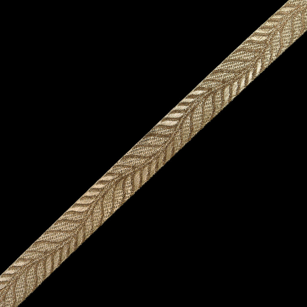Gold Metallic Jacquard Ribbon - 1" Gold Metallic Jacquard Ribbon - 1"