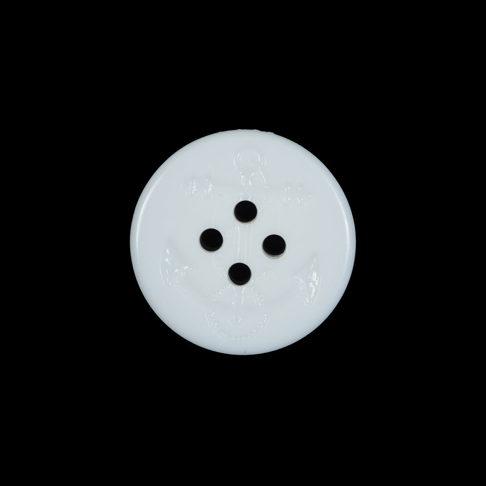 White Plastic Anchor 4-Hole Button - 32L/20mm White Plastic Anchor 4-Hole Button - 32L/20mm