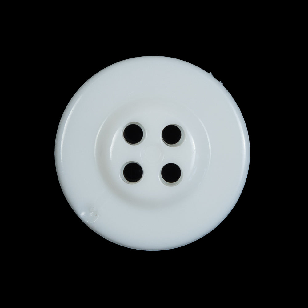 White Plastic Anchor 4-Hole Button - 40L/25.5mm Detail White Plastic Anchor 4-Hole Button - 40L/25.5mm Detail