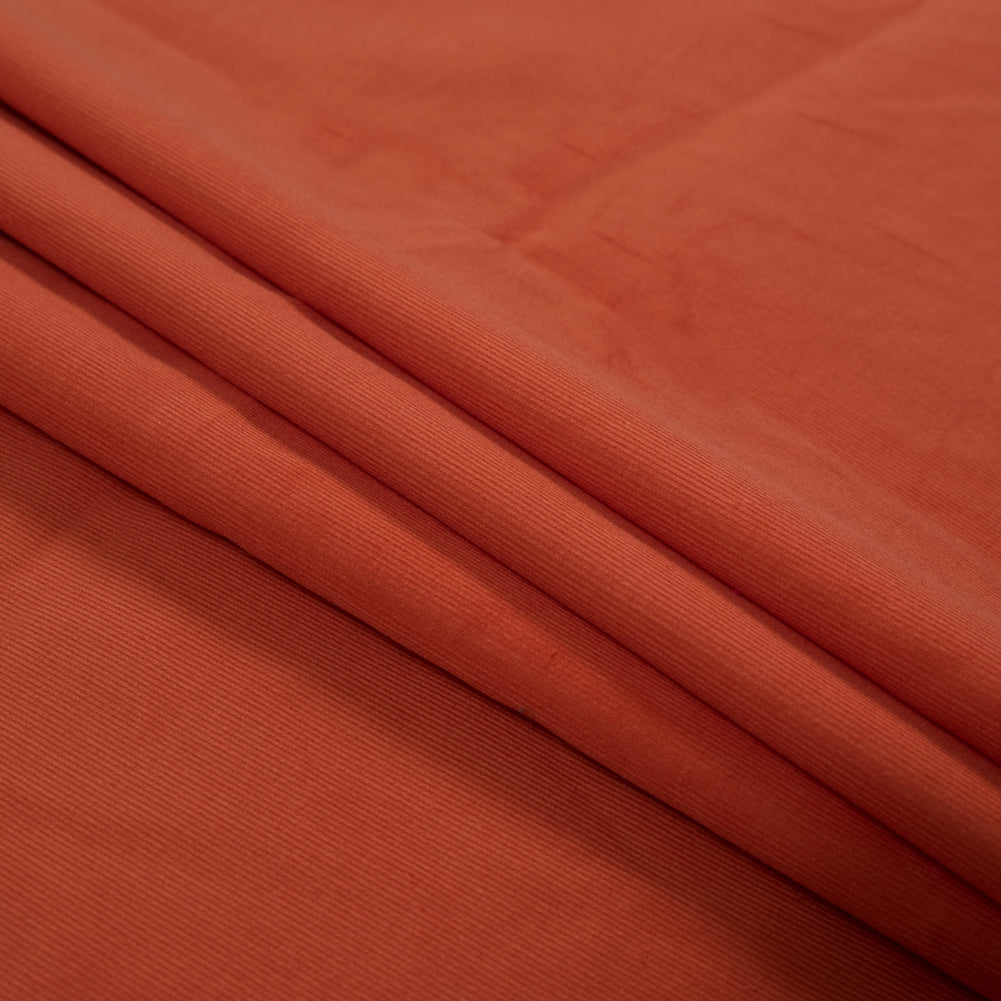 Featherwale Cotton Corduroy - Orange - Dawn Collection Detail Featherwale Cotton Corduroy - Orange - Dawn Collection Detail