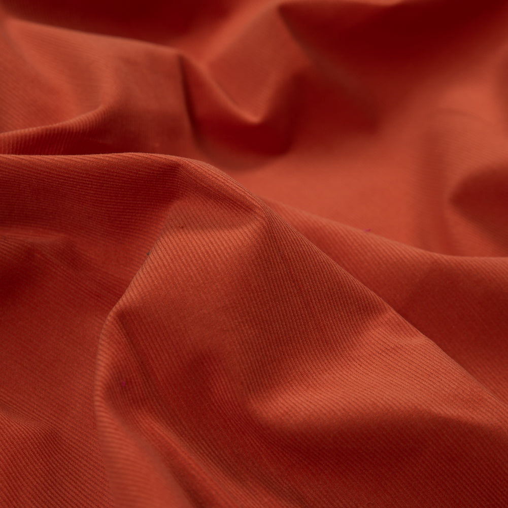 Featherwale Cotton Corduroy - Orange - Dawn Collection Full Featherwale Cotton Corduroy - Orange - Dawn Collection Full