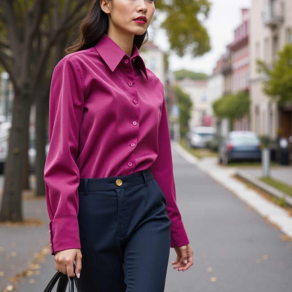 Featherwale Cotton Corduroy - Candy Pink - Dawn Collection