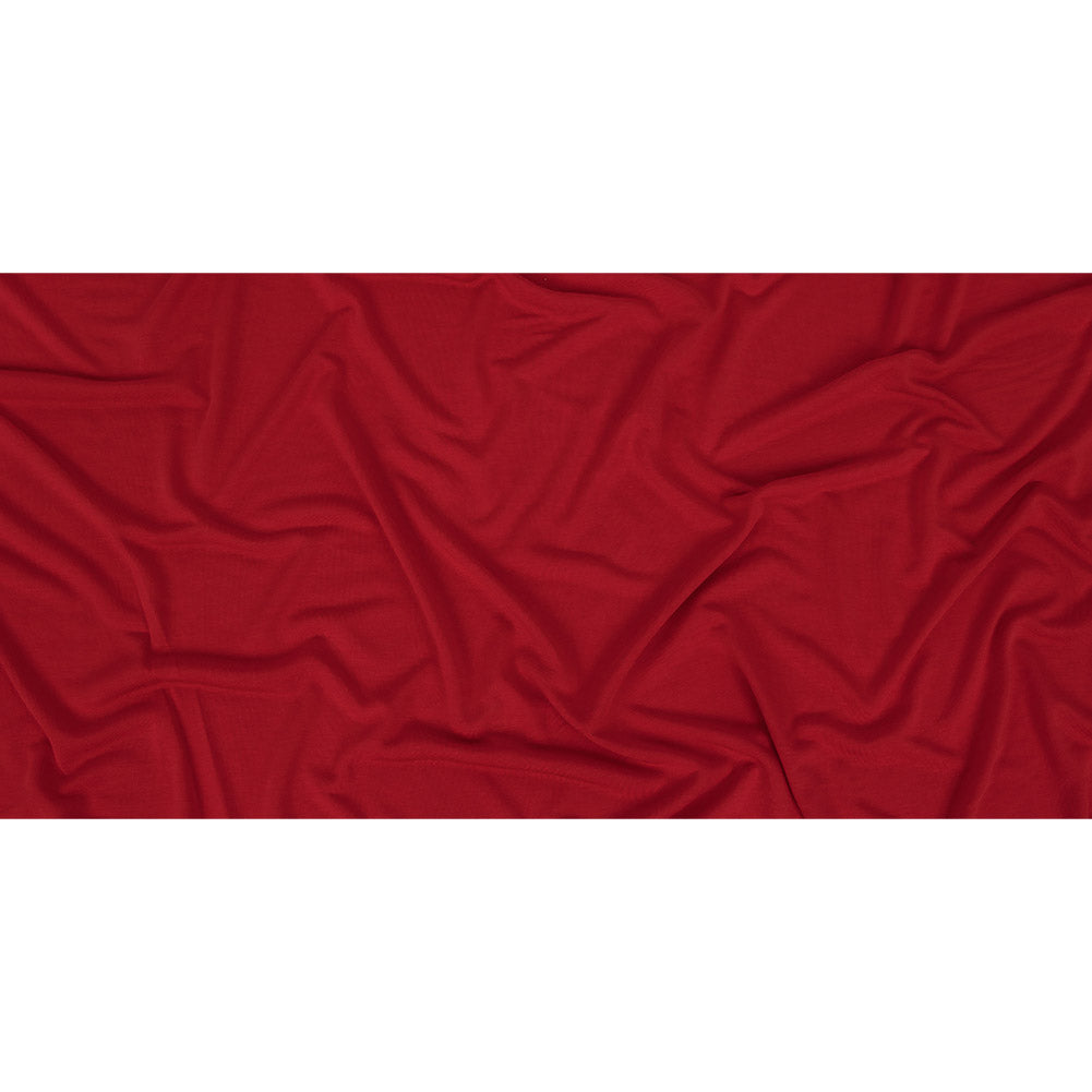 Red Solid Cupro Jersey Folded