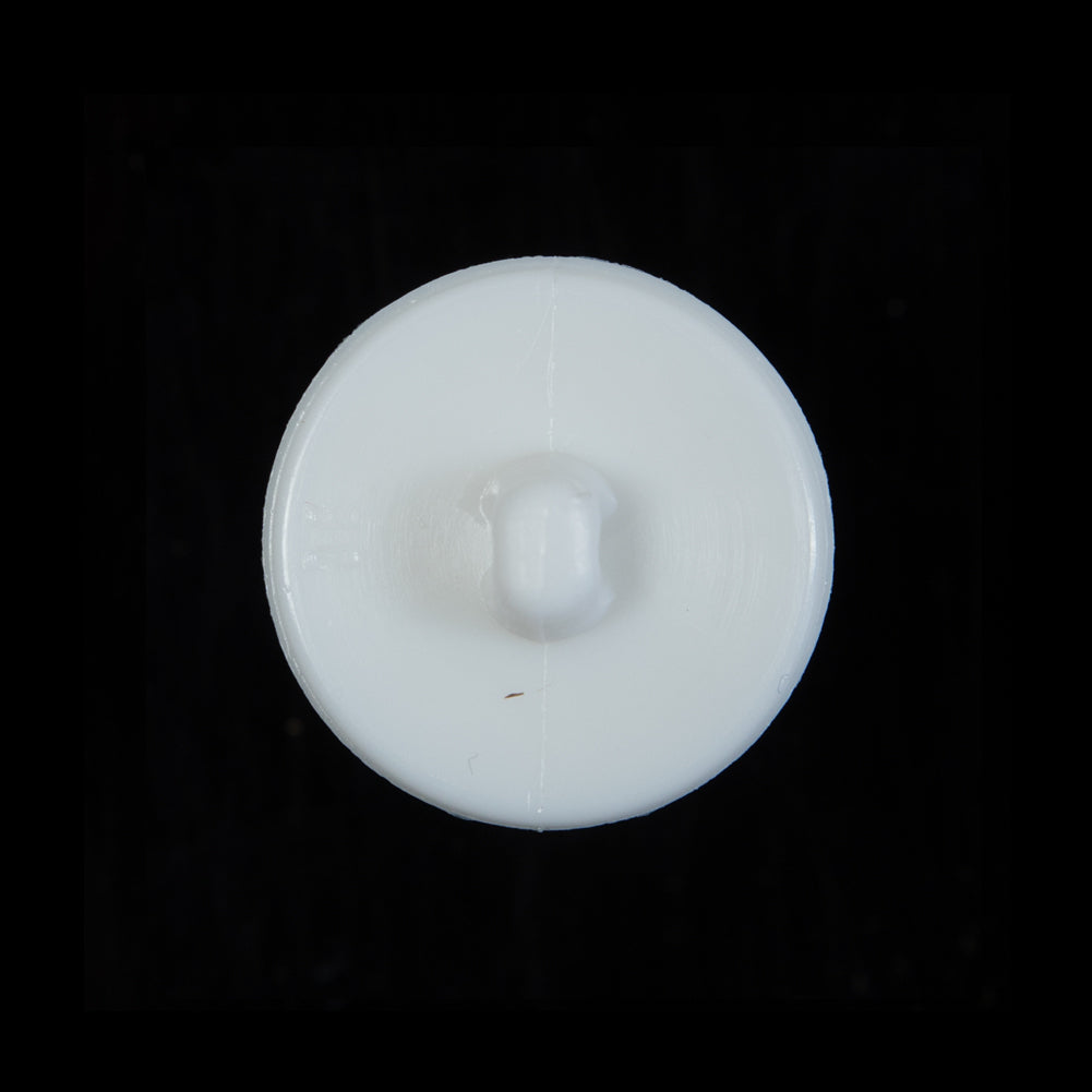 Italian White Beveled Shank Back Button - 36L/23mm Detail
