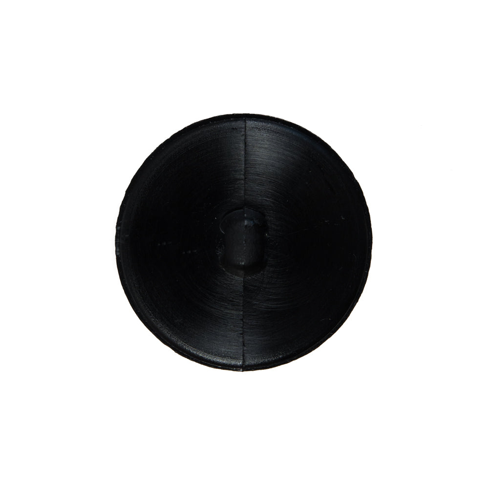 Italian Black Beveled Shank Back Button - 36L/23mm Detail
