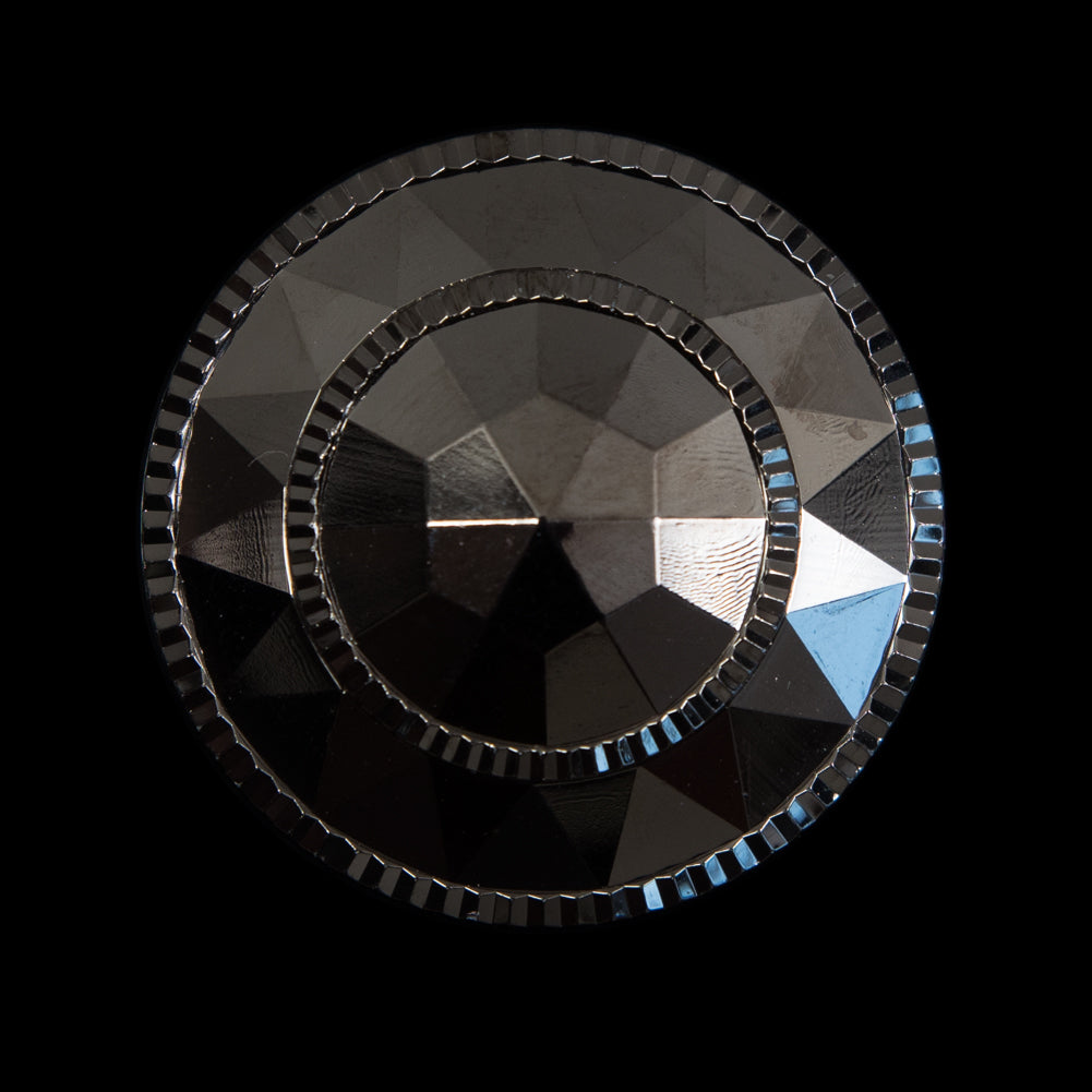 Italian Gunmetal Beveled Shank Back Button - 44L/28mm Italian Gunmetal Beveled Shank Back Button - 44L/28mm
