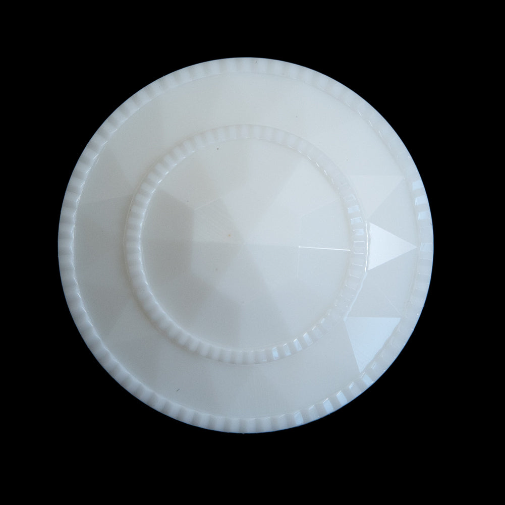 Italian White Beveled Shank Back Button - 44L/28mm