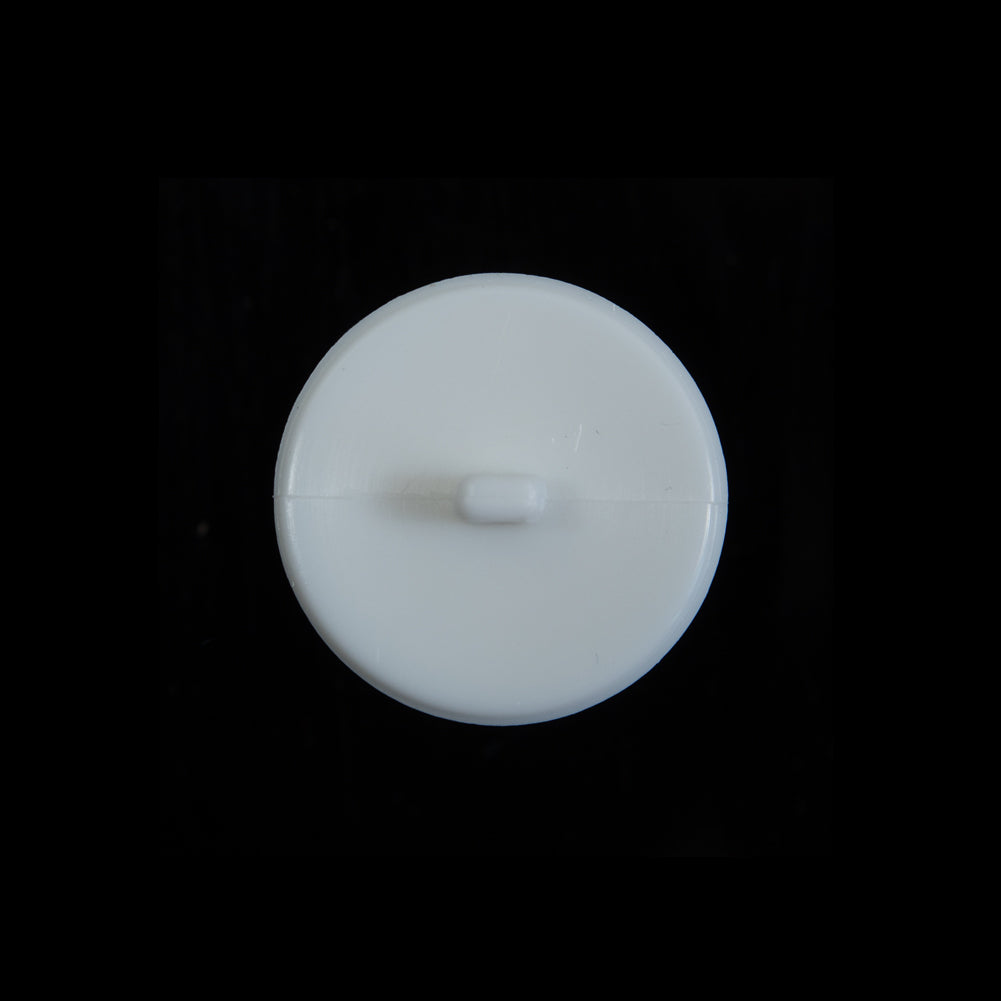 Italian White Beveled Shank Back Button - 30L/19mm Detail
