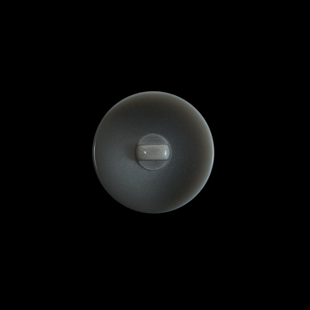 Italian Light Gray Flat Shank Back Button - 24L/15mm Detail Italian Light Gray Flat Shank Back Button - 24L/15mm Detail