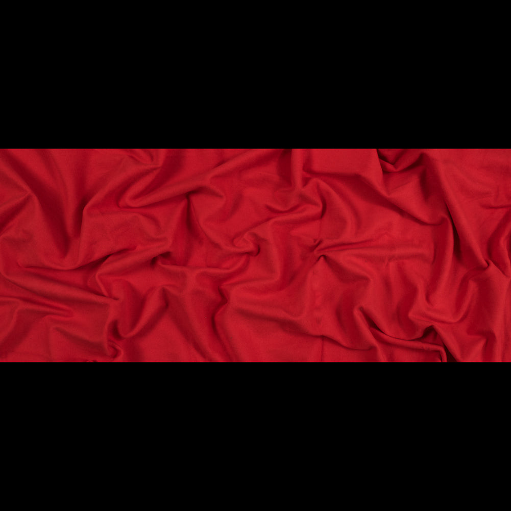 Fleece-Backed Stretch Cotton Knit - Red - Cecil Collection Folded Fleece-Backed Stretch Cotton Knit - Red - Cecil Collection Folded
