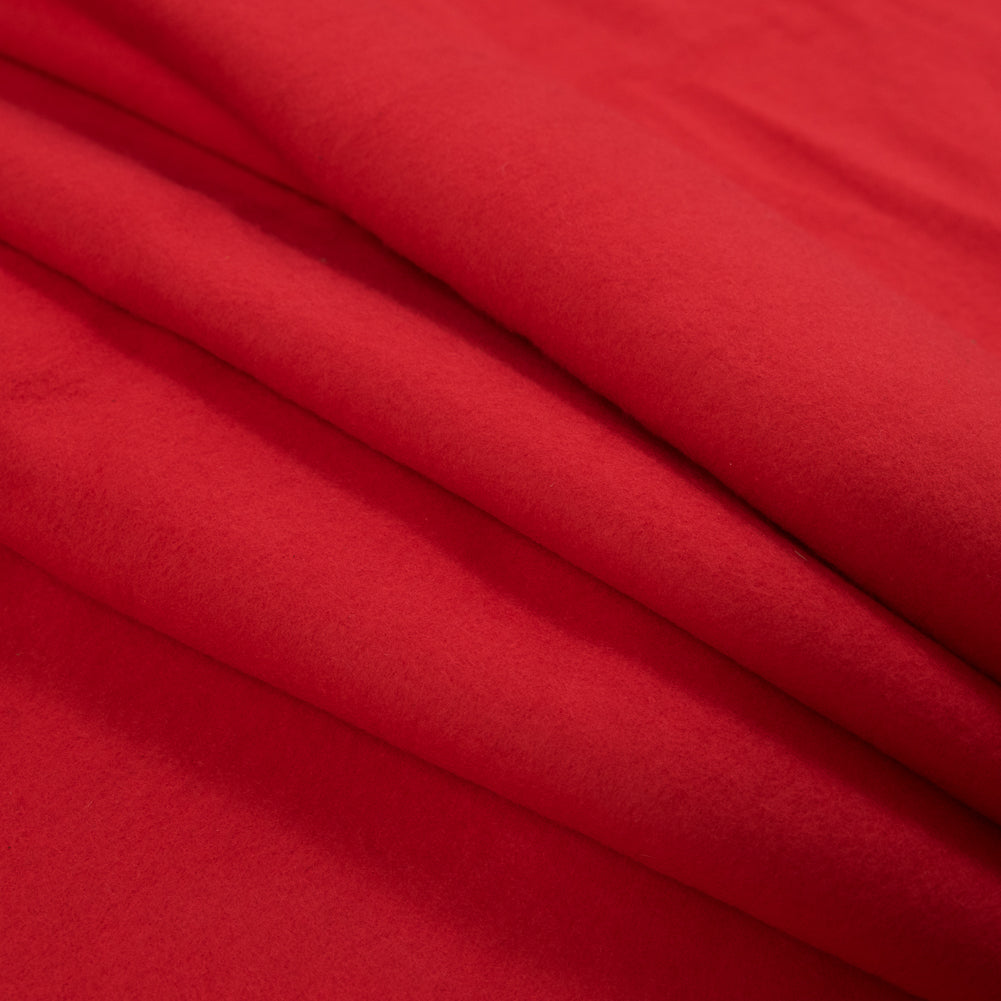 Fleece-Backed Stretch Cotton Knit - Red - Cecil Collection Detail Fleece-Backed Stretch Cotton Knit - Red - Cecil Collection Detail