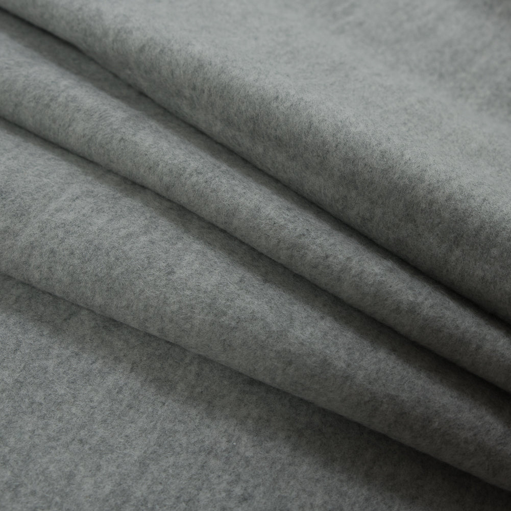 Fleece-Backed Stretch Cotton Knit - Heather Gray - Cecil Collection Detail Fleece-Backed Stretch Cotton Knit - Heather Gray - Cecil Collection Detail