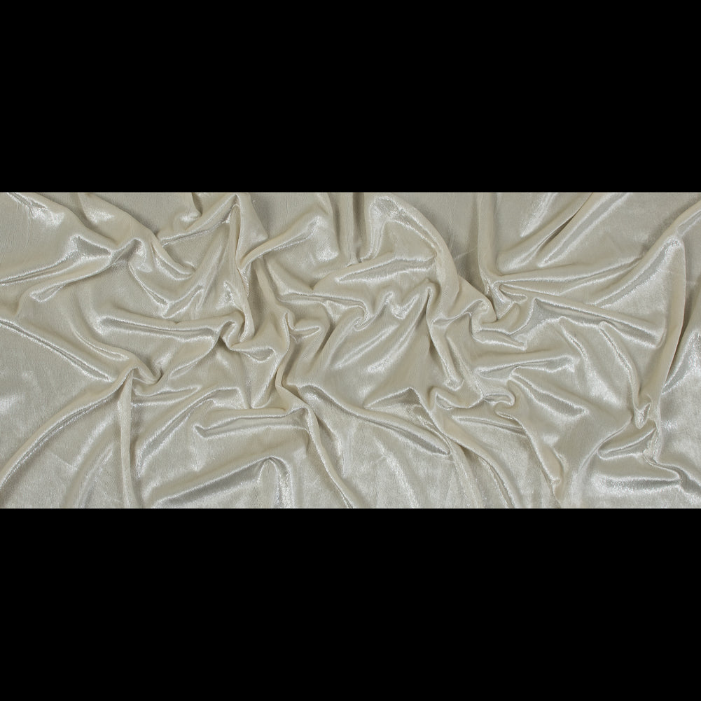 Metallic Velvet - Ivory - Ava Collection Folded Metallic Velvet - Ivory - Ava Collection Folded